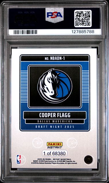 2025-26 Panini Instant NBA Draft Night #1 Cooper Flagg PSA 10 (Rookie)