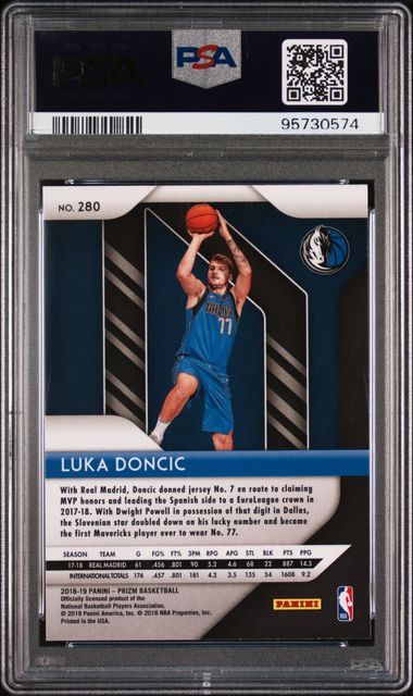 2018-19 Panini Prizm #280 Luka Doncic PSA 9 (Rookie)