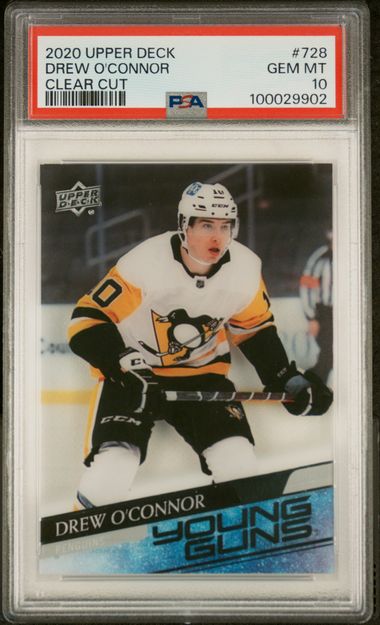 2020-21 Upper Deck Clear Cut #728 Drew O'Connor PSA 10 (Rookie)