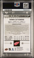 2016-17 Upper Deck Premier Acetate Stars Autograph Patches #ASHZ Henrik Zetterberg #48/49 PSA 9 | Eastridge Sports Cards