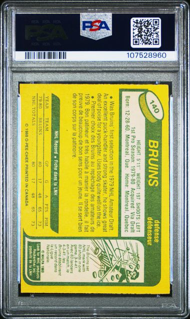 1980-81 O-Pee-Chee #140 Ray Bourque PSA 5 (Rookie) | Eastridge Sports Cards