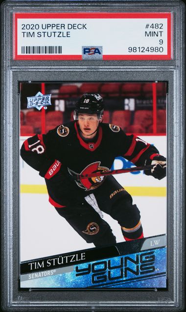 2020-21 Upper Deck #482 Tim Stutzle PSA 9 (Rookie)