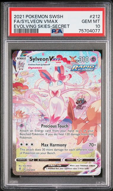 2021 Pokemon Evolving Skies #212 Sylveon VMax- Full Art PSA 10