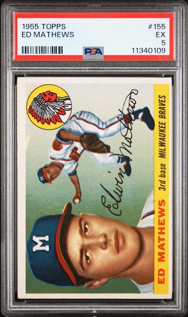 1955 Topps #155 Ed Mathews PSA 5 | Eastridge Sports Cards