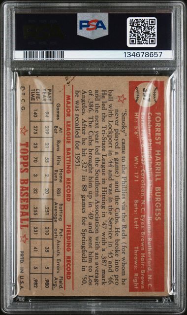 1952 Topps #357 Smoky Burgess PSA 1.5