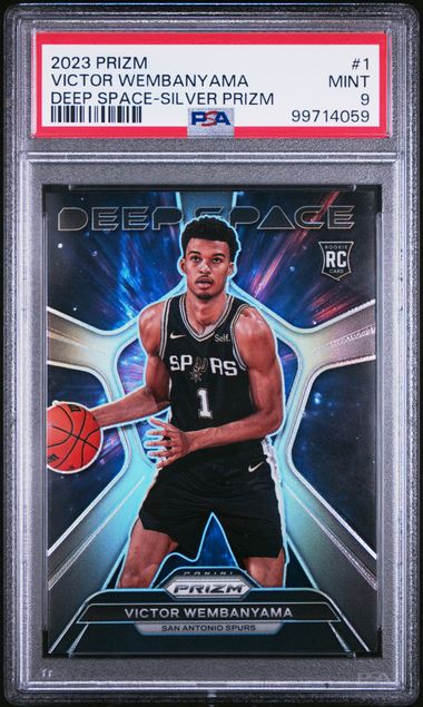 2023-24 Panini Prizm Deep Space Silver Prizm #1 Victor Wembanyama PSA 9 (Rookie)