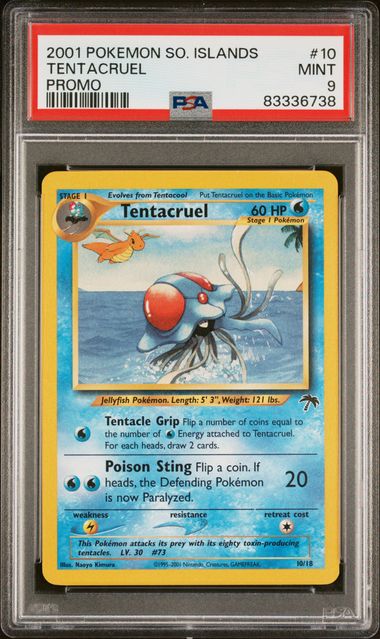 2001 Pokemon Southern Islands Promo #10 Tentacruel PSA 9