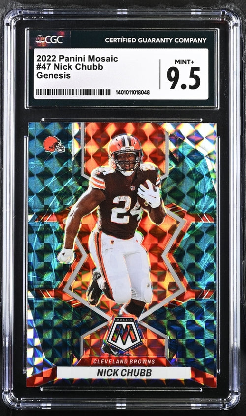 2022 Panini Mosaic Genesis #47 Nick Chubb CGC 9.5