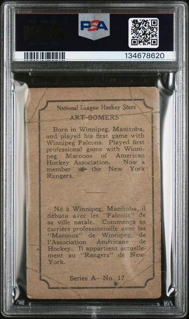 1933-34 O-Pee-Chee Series A #17 Art Somers PSA 1 (Rookie)