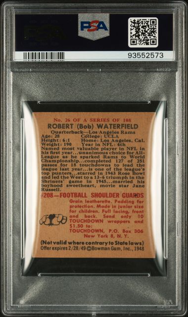 1948 Bowman #26 Bob Waterfield PSA 3.5 (Rookie)