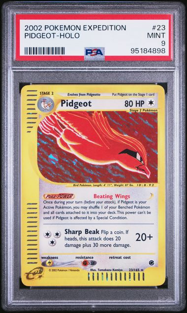 2002 Pokemon Expedition #23 Pidgeot - Holo PSA 9
