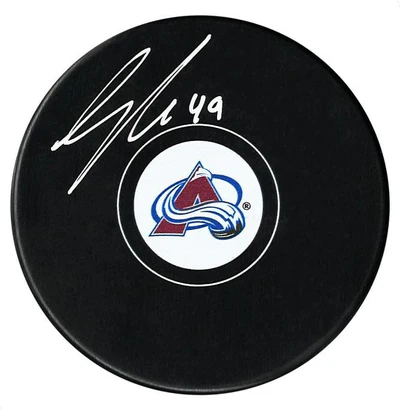 Sam Girard Autographed Colorado Avalanche Puck (COJO Sports)