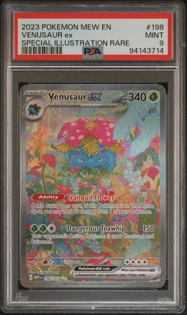 2023 Pokemon 151 #198 Venusaur ex - Special Illustration Rare PSA 9