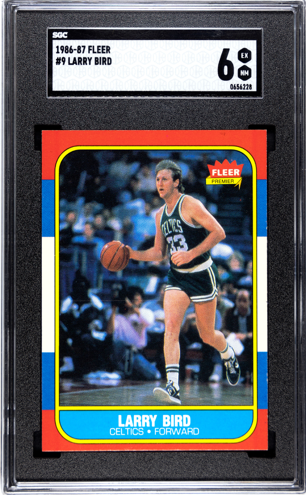 1986-87 Fleer #9 Larry Bird SGC 6