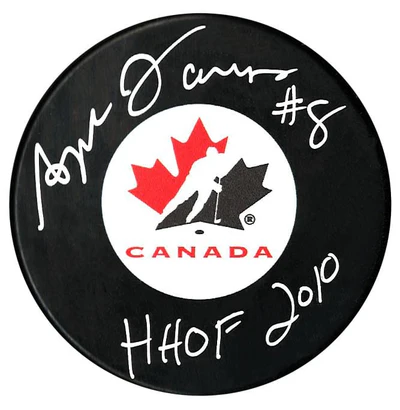 Angela James Autographed Team Canada HOF Puck (COJO Sports)