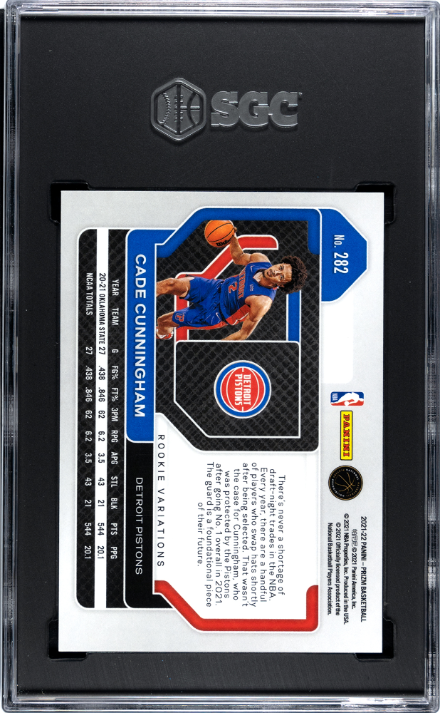2021-22 Panini Prizm Variation #282 Cade Cunningham SGC 9.5 (Rookie)