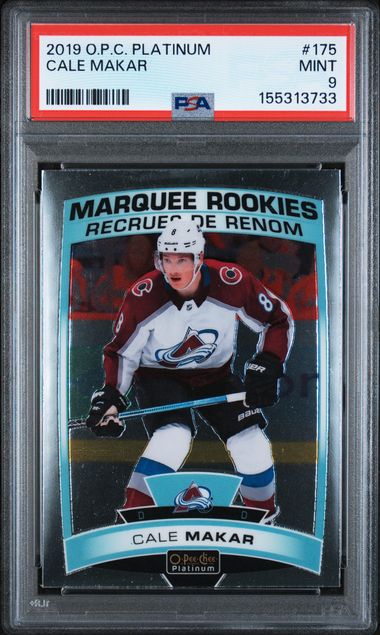 2019-20 O-Pee-Chee Platinum #175 Cale Makar PSA 9 (Rookie)