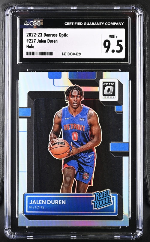 2022-23 Donruss Optic Holo #227 Jalen Duren CGC 9.5 (Rookie)