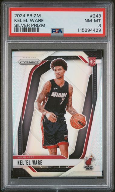 2024-25 Panini Prizm Silver Prizm #248 Kel'El Ware PSA 8 (Rookie)