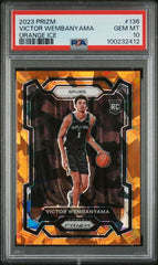 2023-24 Panini Prizm Orange Ice #136 Victor Wembanyama PSA 10 (Rookie) | Eastridge Sports Cards