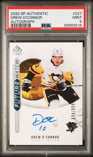 2020-21 SP Authentic #227 Drew O'Connor #894/999 PSA 9 (Rookie)