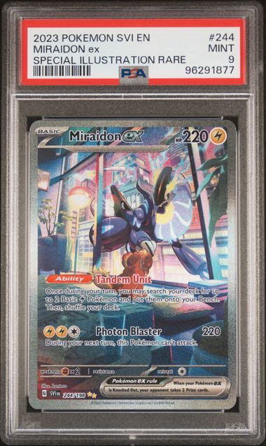 2023 Pokemon Scarlet & Violet #244 Miraidon ex- Special Illustration Rare PSA 9