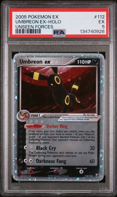 2005 Pokemon Unseen Forces #112 Umbreon EX - Holo PSA 5