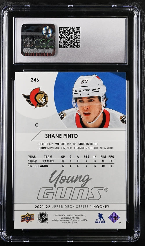 2021-22 Upper Deck #246 Shane Pinto CGC 9.5 (Rookie)