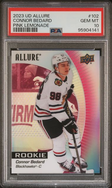 2023-24 Upper Deck Allure Pink Lemonade #102 Connor Bedard PSA 10 (Rookie)