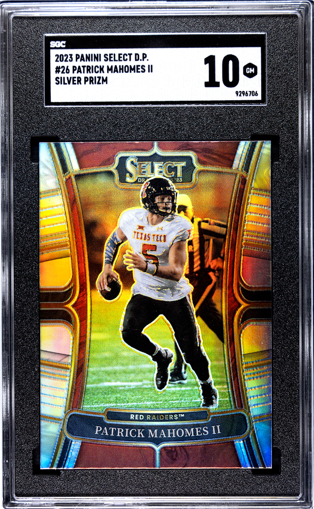 2023 Panini Select Draft Picks Silver Prizm #26 Patrick Mahomes II SGC 10