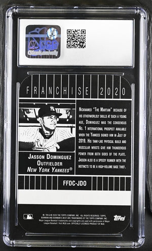 2020 Bowman's Best Franchise 2020 Die-Cuts Gold Refractor #FFDC-JDO Jasson Dominguez #46/50 CSG 10