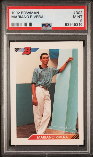 1992 Bowman #302 Mariano Rivera PSA 9 (Rookie)