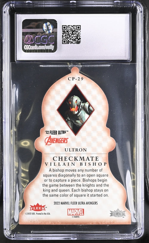 2023 Fleer Ultra Avengers Checkmate #CP-29 Ultron CGC 10