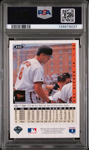 1994 Collector's Choice Gold Signature #240 Cal Ripken Jr. PSA 9