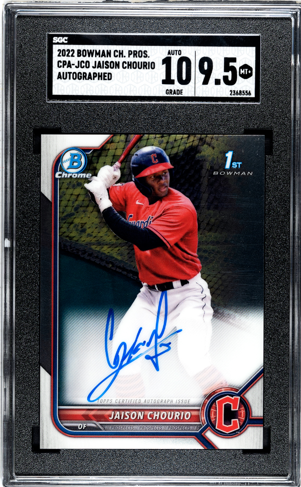2022 Bowman Chrome Prospects Auto #CPA-JCO Jaison Chourio SGC 9.5 (Auto 10)