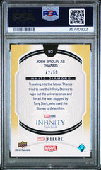 2022 Upper Deck Marvel Studios Allure White Diamond #93 Josh Brolin as Thanos #42/50 PSA 8 | Eastridge Sports Cards