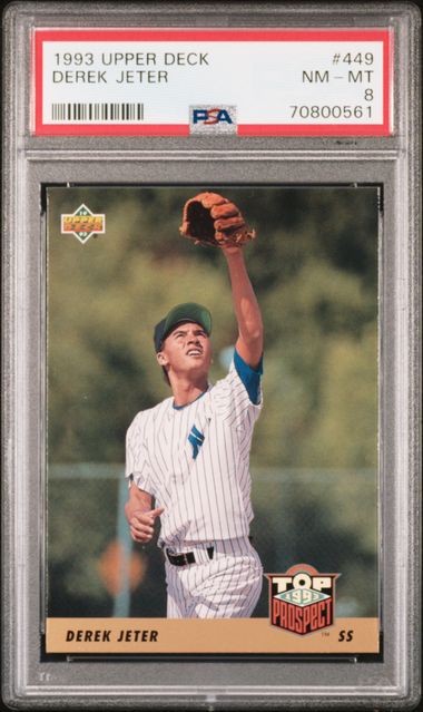 1993 Upper Deck #449 Derek Jeter PSA 8 (Rookie)