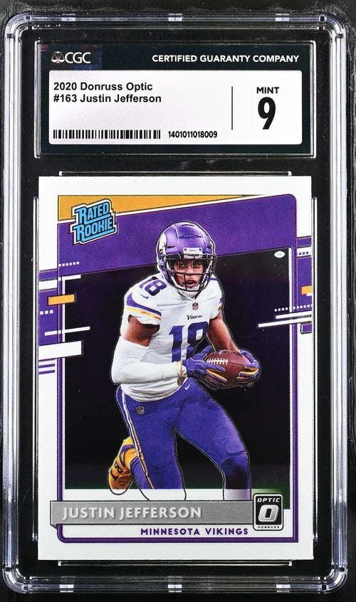 2020 Donruss Optic #163 Justin Jefferson CGC 9 (Rookie)