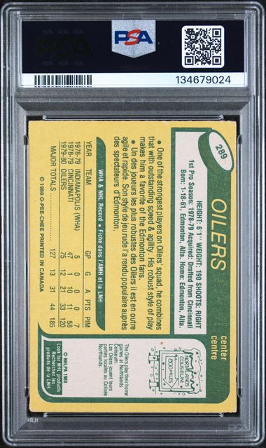 1980-81 O-Pee-Chee #289 Mark Messier PSA 4 (Rookie)