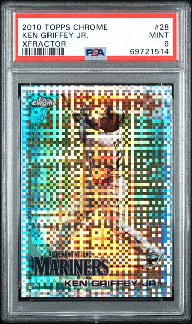 2010 Topps Chrome Xfractor #28 Ken Griffey Jr. PSA 9