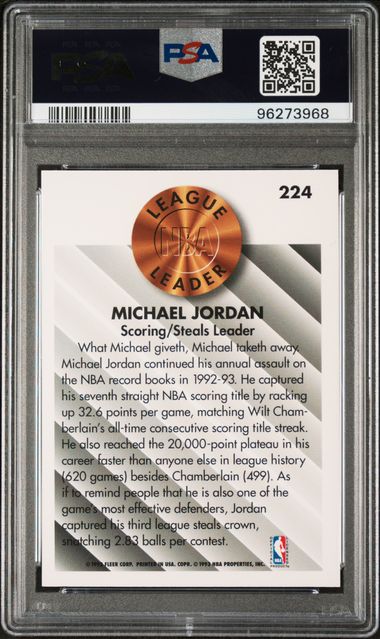 1993-94 Fleer #224 Michael Jordan PSA 9