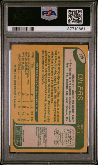 1980-81 O-Pee-Chee #289 Mark Messier PSA 2 (Rookie) | Eastridge Sports Cards