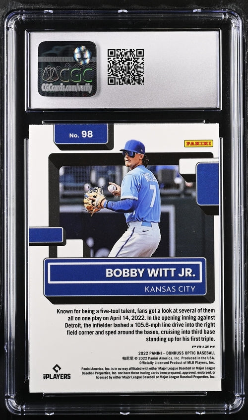 2022 Donruss Optic Holo #98 Bobby Witt Jr. CGC 9.5 (Rookie)