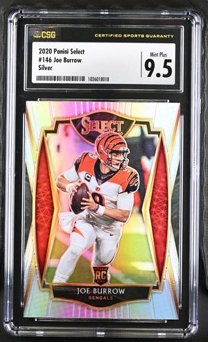 2020 Panini Select #146 Joe Burrow CGC 9.5 (Rookie)