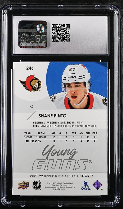 2021-22 Upper Deck #246 Shane Pinto CGC 9 (Rookie)