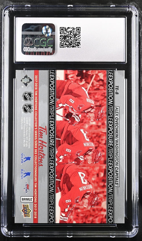 2017-18 Upper Deck Tim Hortons Triple Exposure #TE-8 Alex Ovechkin CGC 9