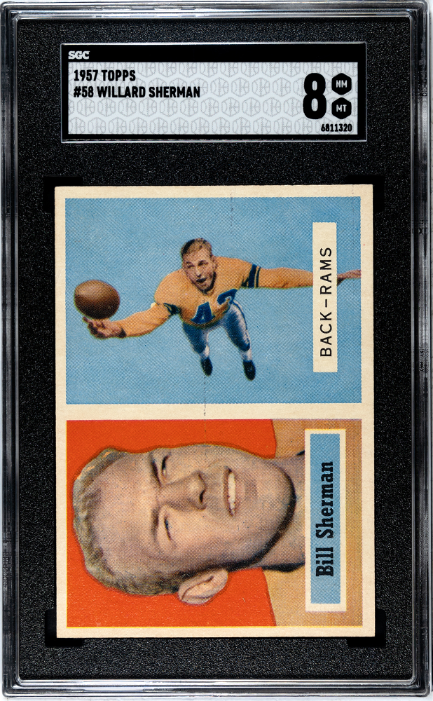 1957 Topps #58 Willard Sherman SGC 8