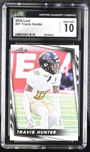 2024 Leaf #41 Travis Hunter CGC 10