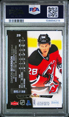 2014-15 Fleer Showcase Metal Universe Green #29 Damon Severson #005/100 PSA 6 (Rookie) | Eastridge Sports Cards