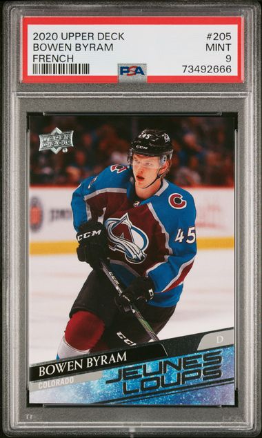 2020-21 Upper Deck French #205 Bowen Byram PSA 9 (Rookie)